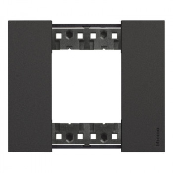 BTICINO living now plaque 2 modules noir